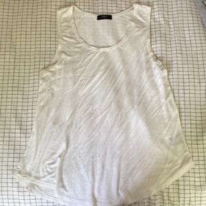 Lightweight White Scoopneck Tank